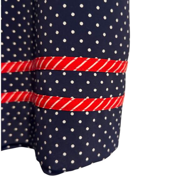 Vintage Jo Hardin Blue White Polka Dot Shorts Set Womens Sz 14 80s High Waist - Picture 7 of 11